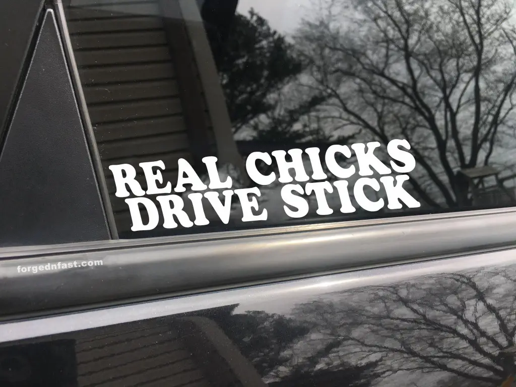 Real Chicks Drive Stick Car Decal Bumper Sticker Truck Decal Funny