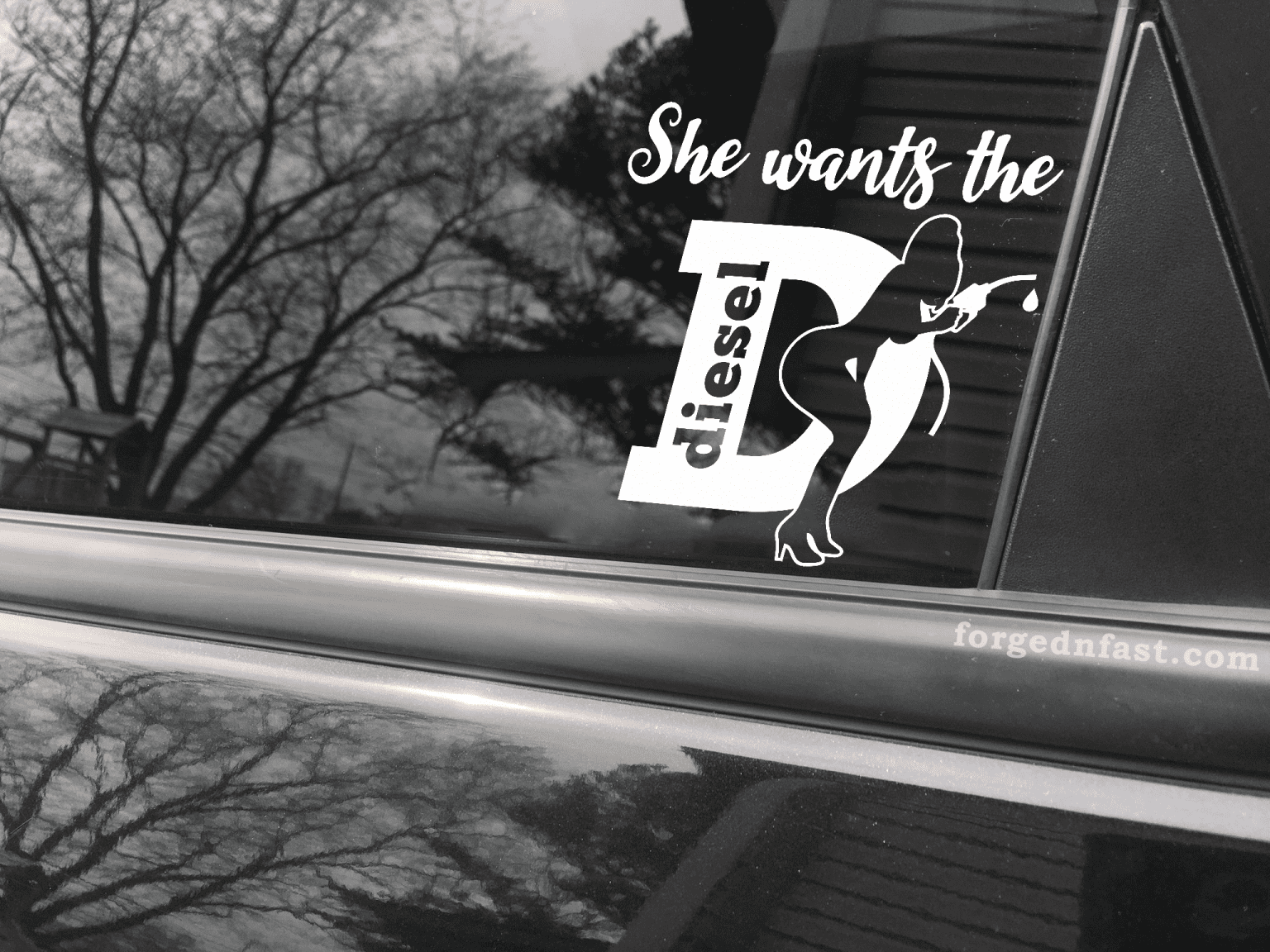 She wants the Diesel funny car sticker decal - Forged N Fast