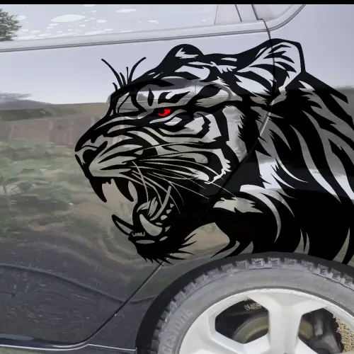 Tiger Face Decal, Huge Car Decal, JDM, Cool Car Decal, Funny Decal, Artistic