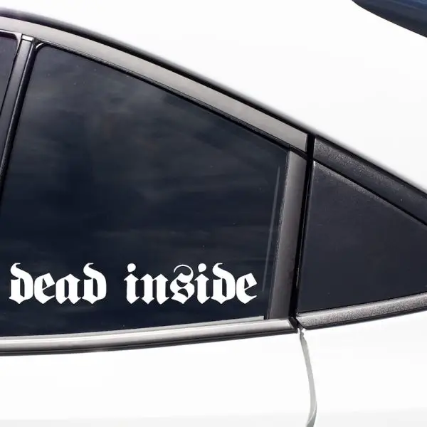 Dead inside car decal, funny sticker - Image 5