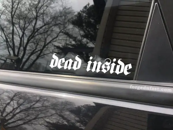 Dead inside car decal, funny sticker - Image 6