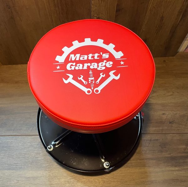 Custom Mechanic stool, Car Guy, Father’s Day, Custom Garage Gift, Mechanic Seat, Mechanic Tool, Car Guy Gift